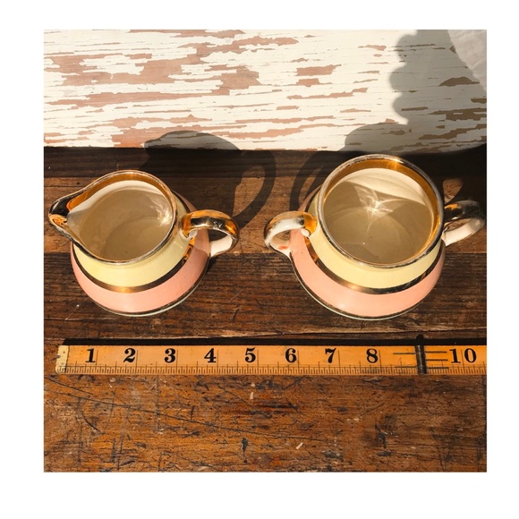 Vintage Mid Century Sugar Bowl & Creamer Set - Picture 7 of 7